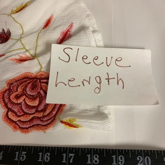 Speed Control New York Dress SZ L White Shift Embroidered Feminine Fairy Crinkle - Picture 8 of 9